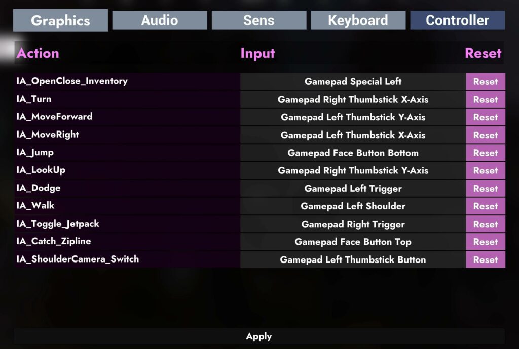 Earniverse Settings Controller Tmp